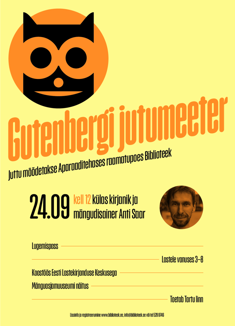 Anti Saar Anni asjad Gutenberg lapsed lugemine